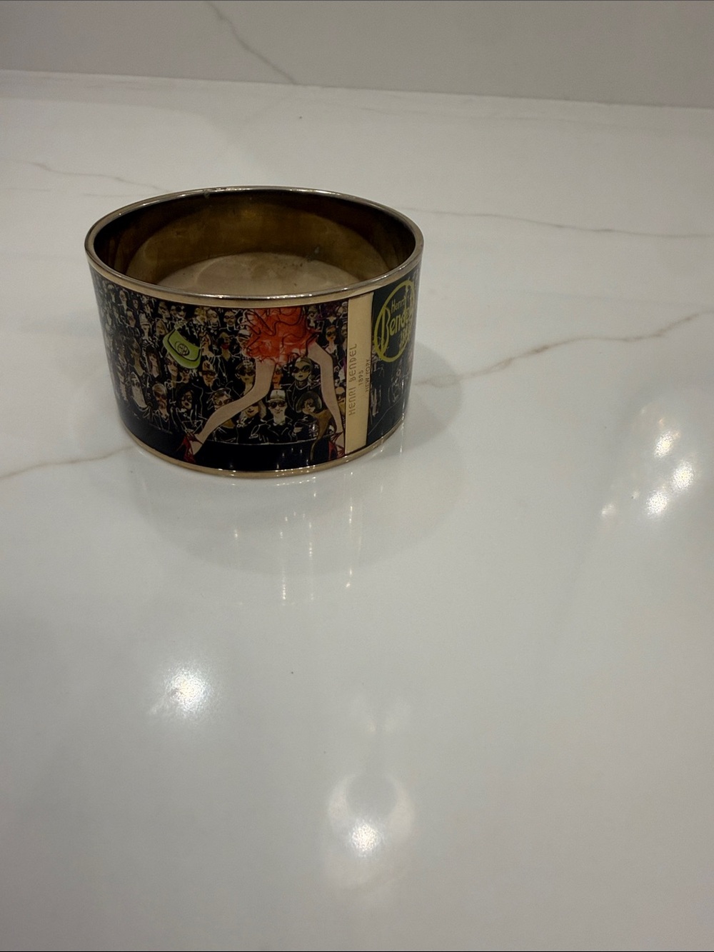 Henri Bendel Black Gold Graphic Cuff with Blue and Pink Accents - Picture 4 of 7